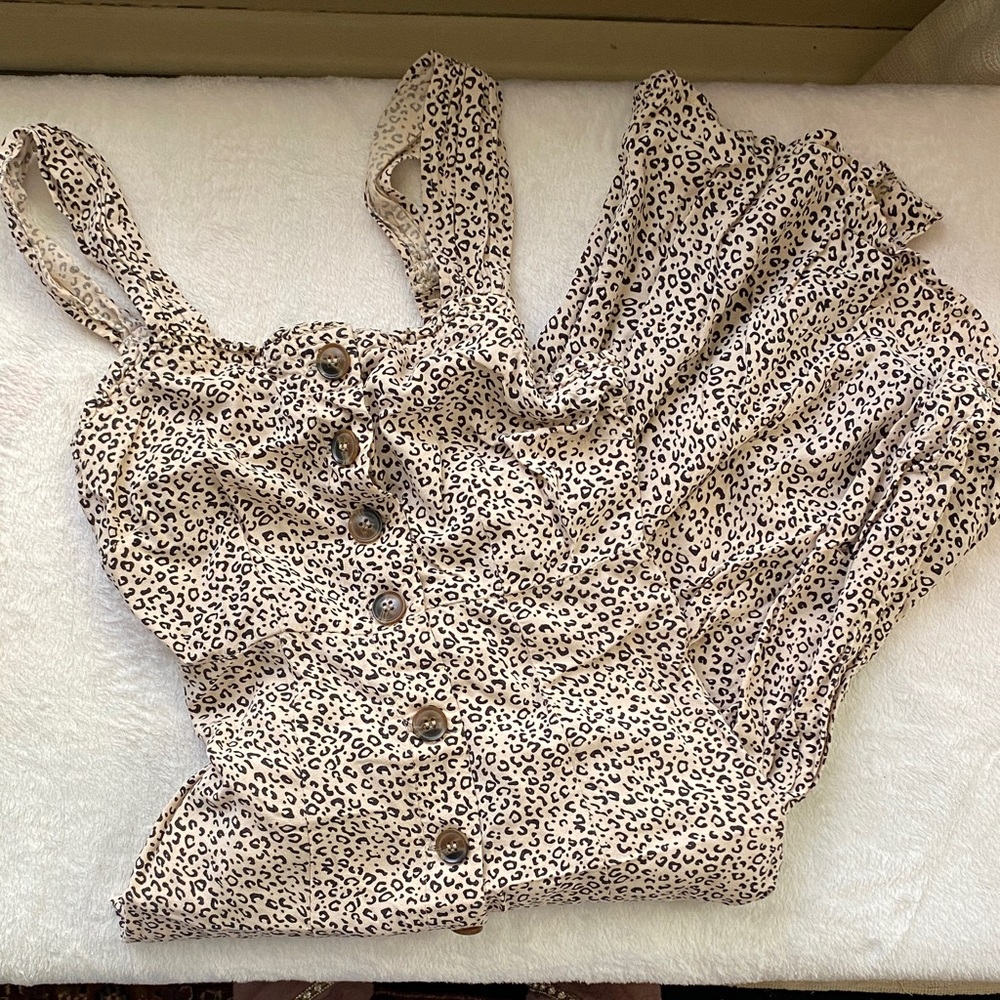 Japna Leopard Print Button Dress